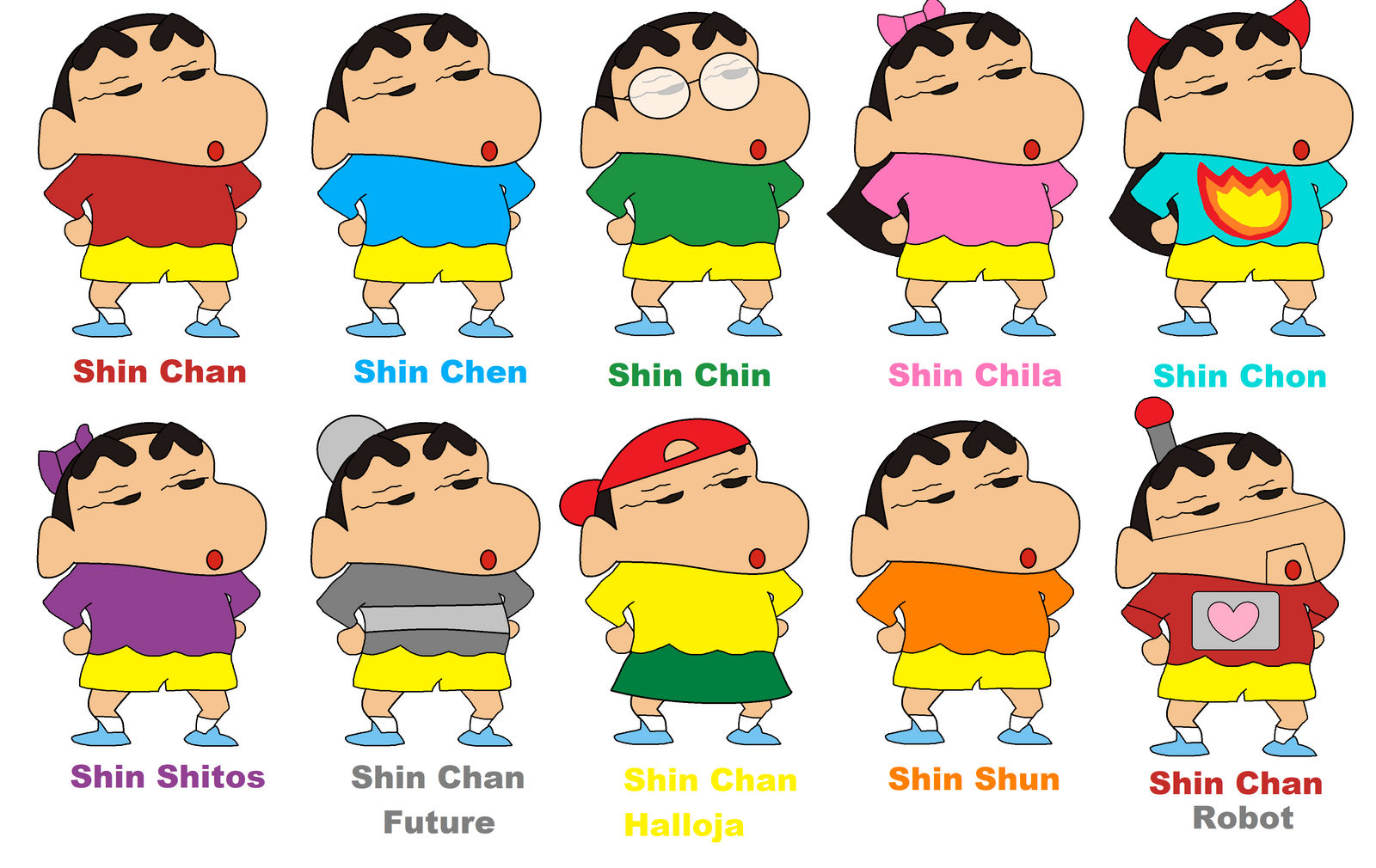 Shin Chan's Coisins by Michaeltoon on DeviantArt