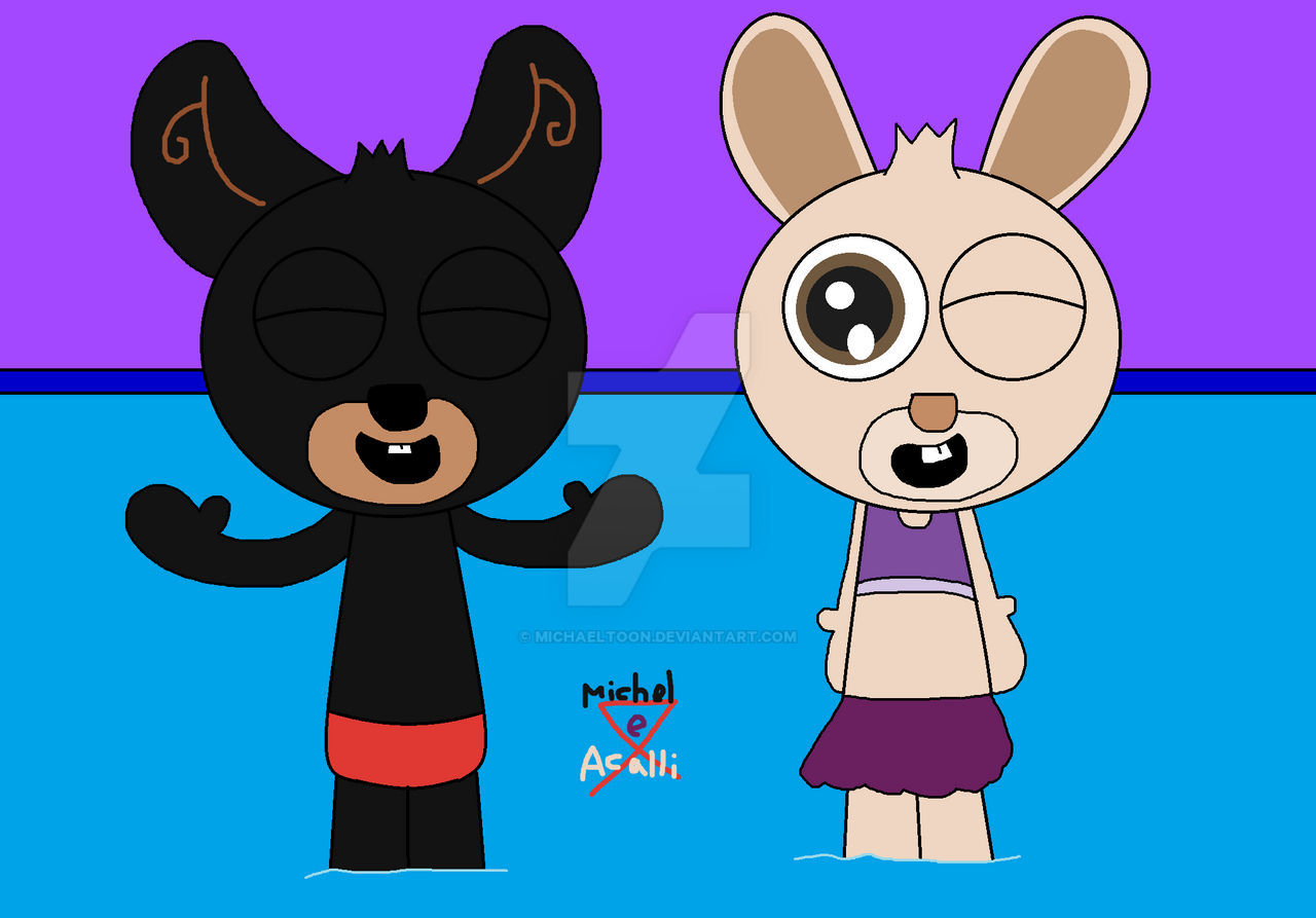 Bing and Coco-In The Pool by Michaeltoon on DeviantArt