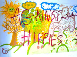 Against Hippies Graffiti