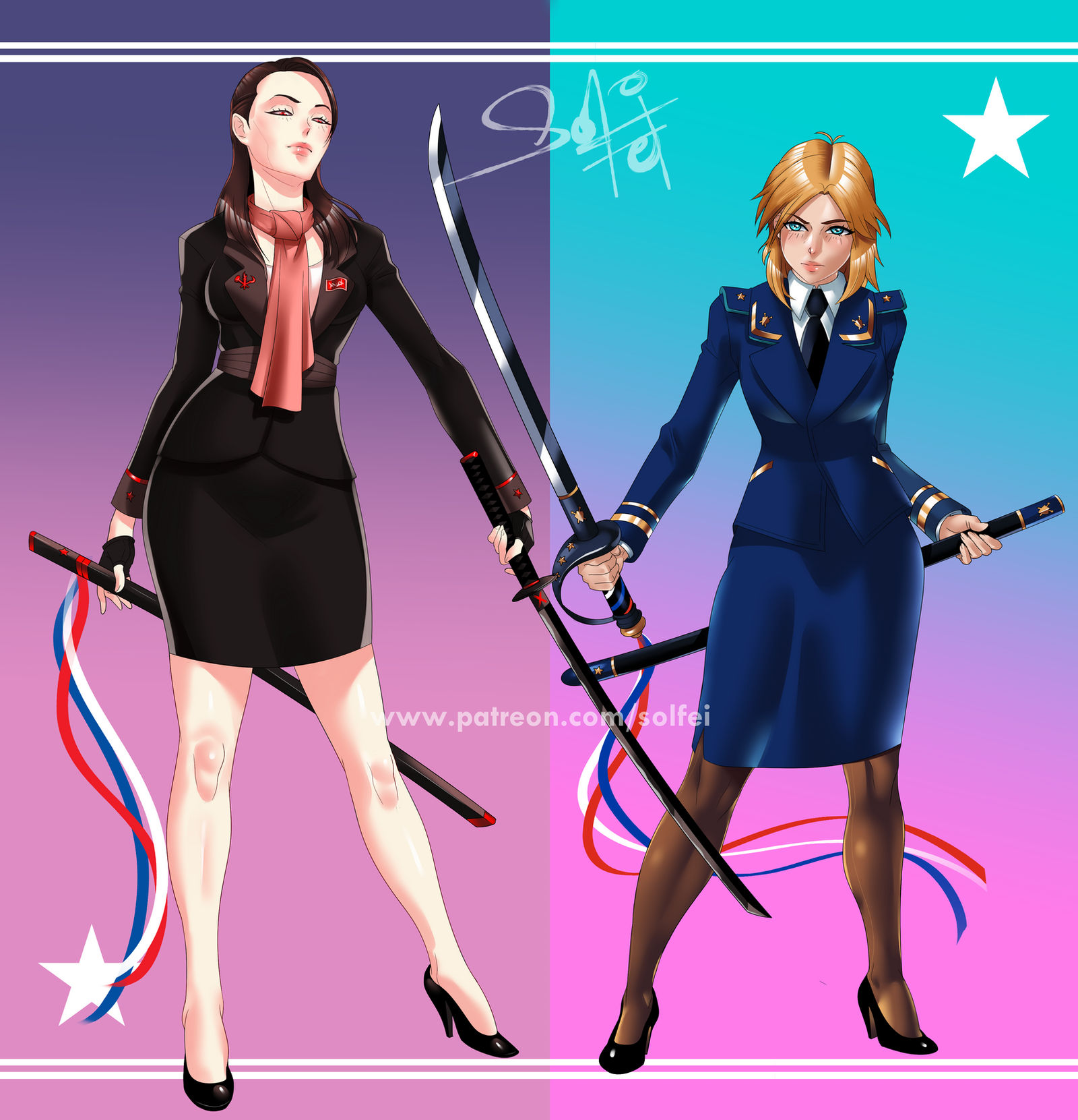 Kim Yo-jong Vs Natalia Poklonskaya by Solfei on DeviantArt