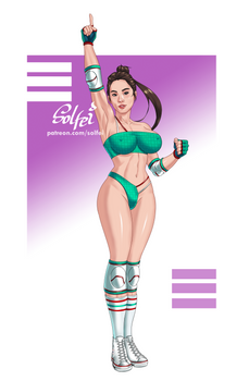 Sporty figther Girl Commission