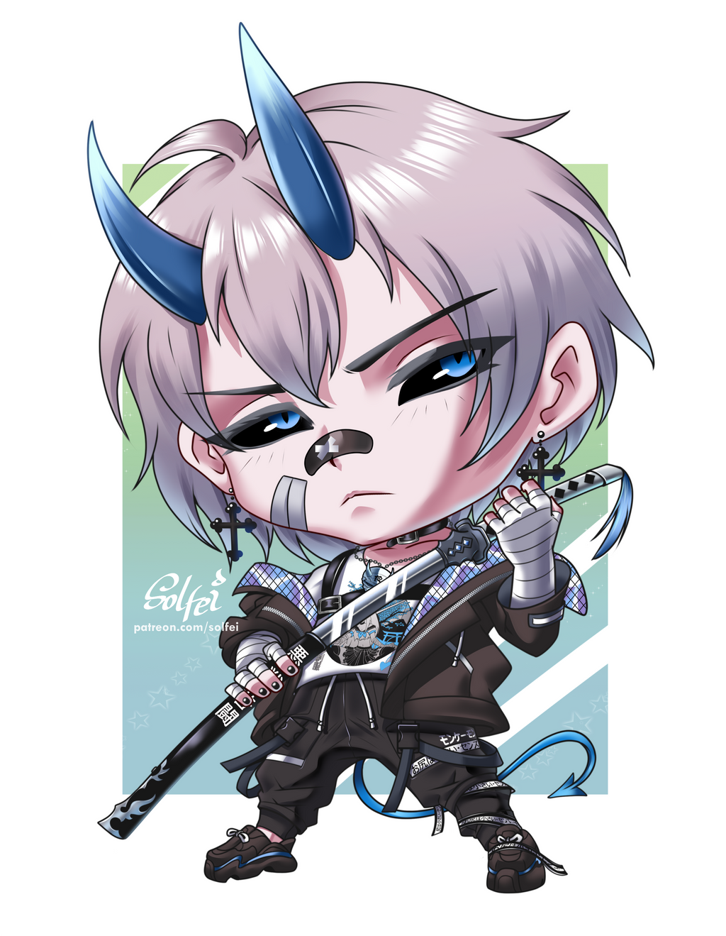 ColBoy samurai chibi commission by Solfei on DeviantArt
