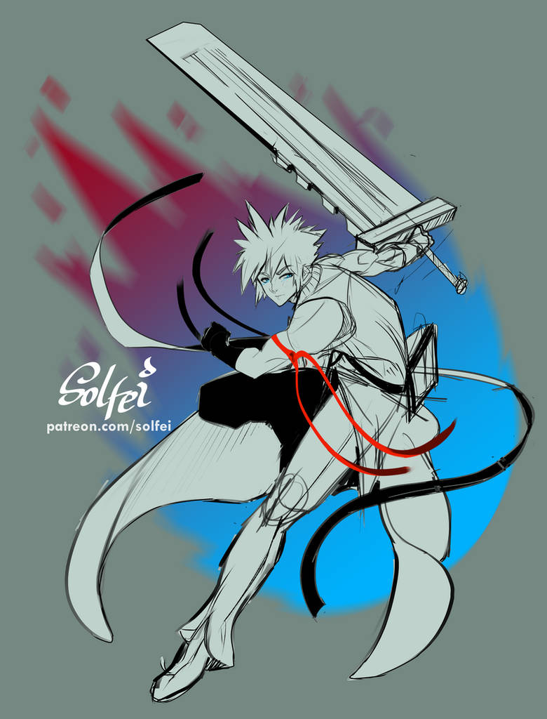 cLOUD sTRIFe Doodle by Solfei on DeviantArt