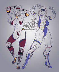 Discard wrestlers designs FIRE n ICE GIRLS