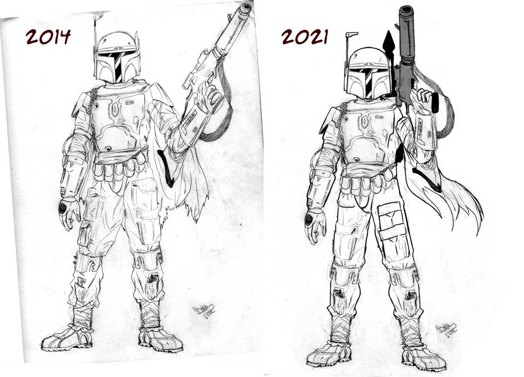 BOBA FETT then n now by Solfei on DeviantArt