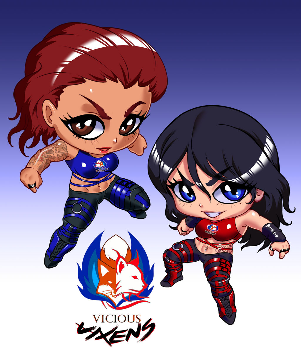 VIXENS TOGETHA chibi comssion by Solfei on DeviantArt