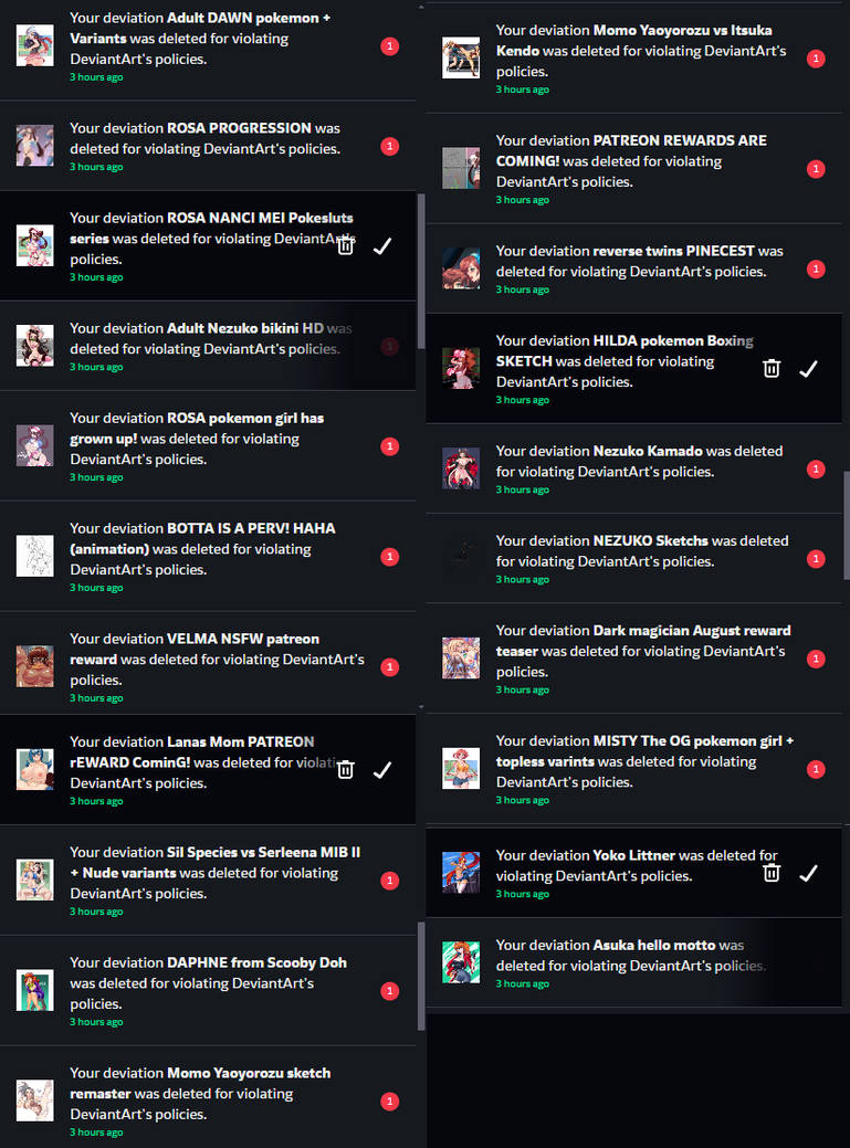 WOW DEVIANART 21 ARTS DELETED!??? by Solfei on DeviantArt