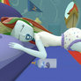 Sleeping Dashie messing