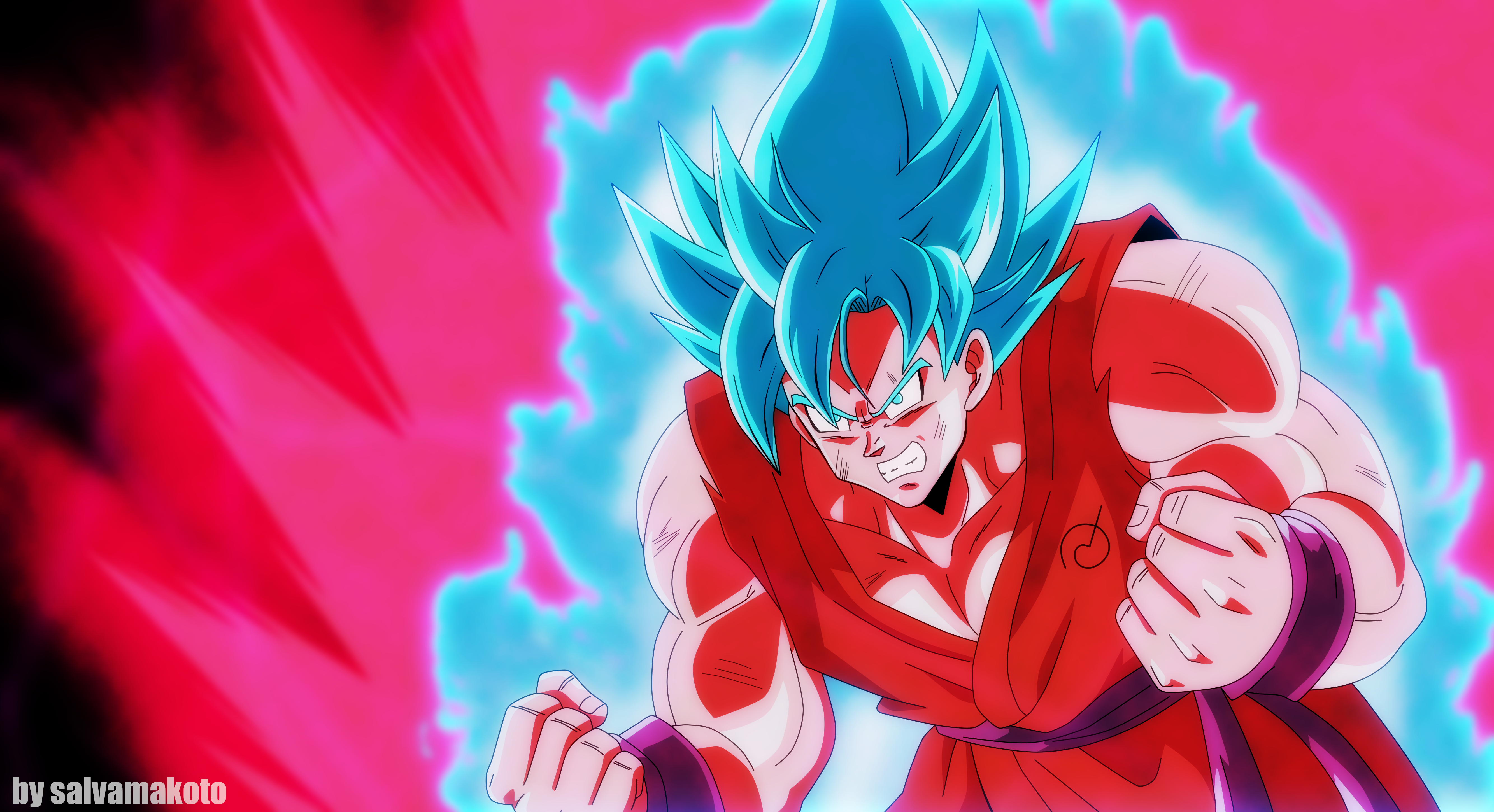 Goku Super Sayajin Blue + Kaioken by DiegoVPWolf on DeviantArt