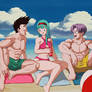 Commission 316 - Goten, Trunks Y Bra en la Playa