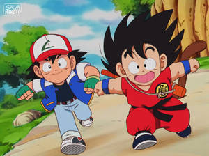 Commission 341 - Ash y Goku