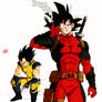 Vegeta Wolverine Y deadpool goku