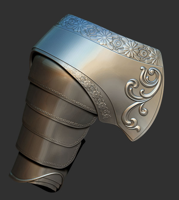 Generic Pauldron Pauldron made for my game by Diayz on DeviantArt