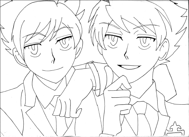 Ouran Host Club Free Colouring Pages Sketch Coloring Page.