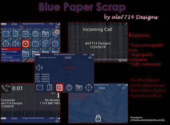 Blue Paper Scrap Theme