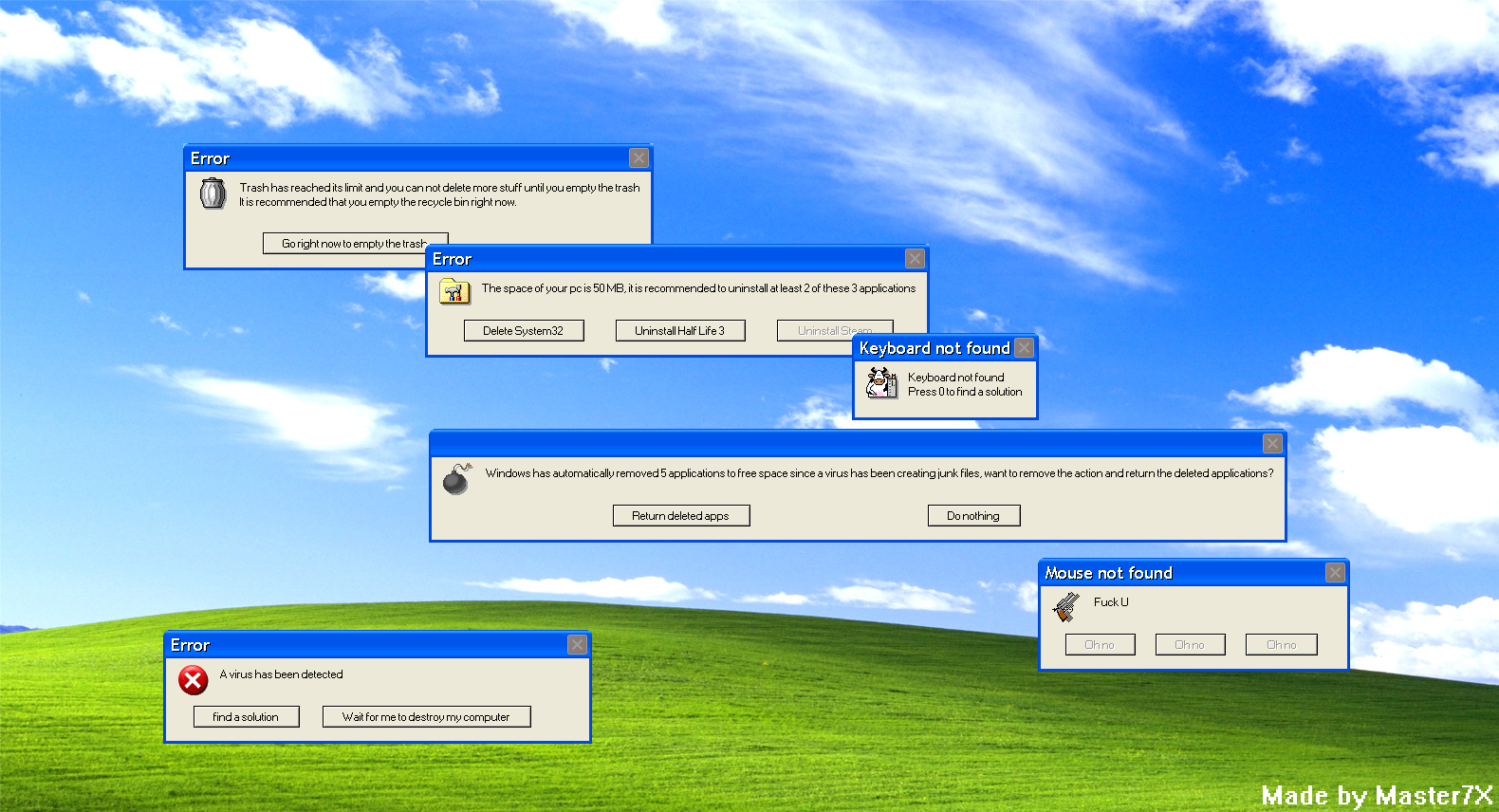 Windows Xp Horror Background Nightmare on Windows XP by Master7X on DeviantArt