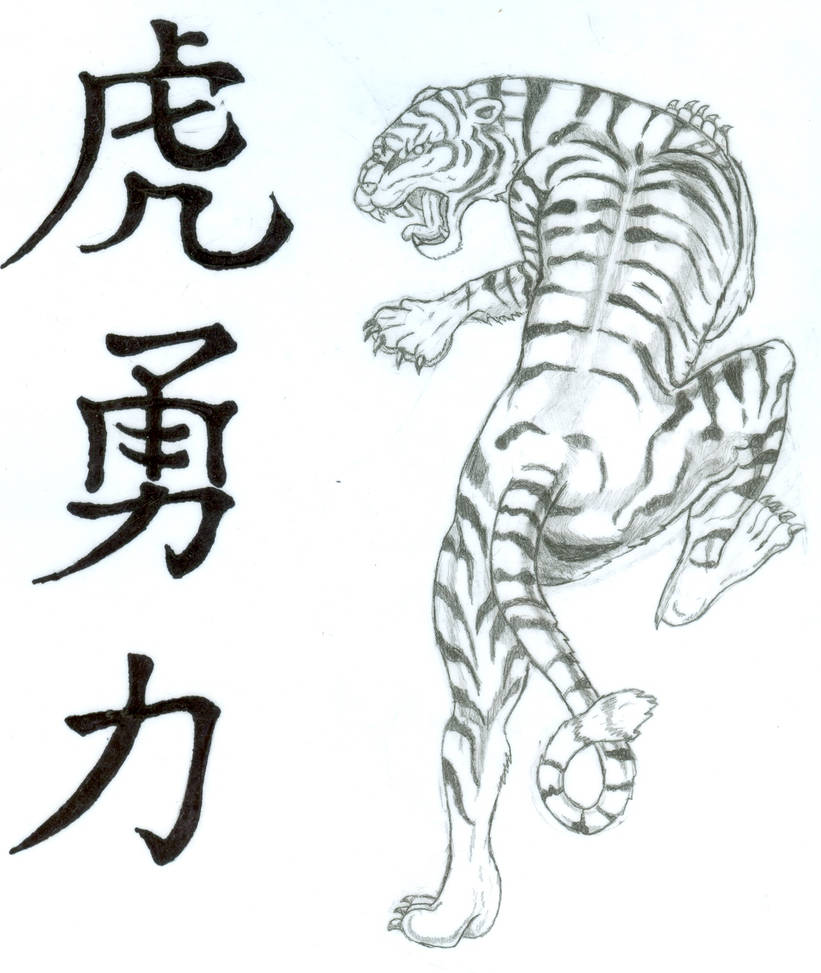 Premium Vector | Japanese tiger tattoo design in vintage look