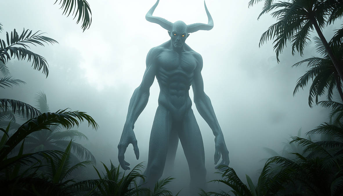 Tauric Creatures A towering demonic humanoid creature in an equator by fourmitta on ...