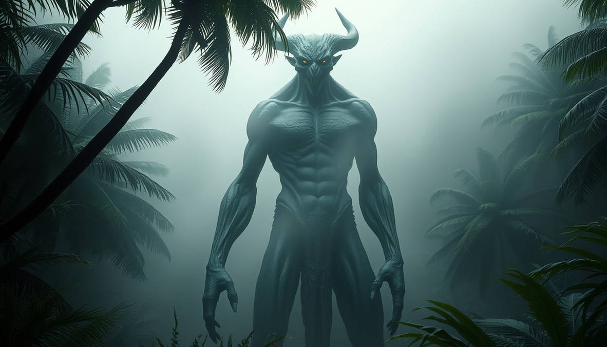 Tauric Creatures A towering demonic humanoid creature in an equator by fourmitta on ...