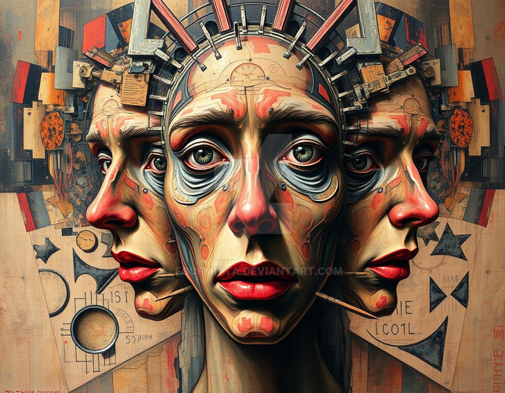 Surreal abstract painting that manipulates percept