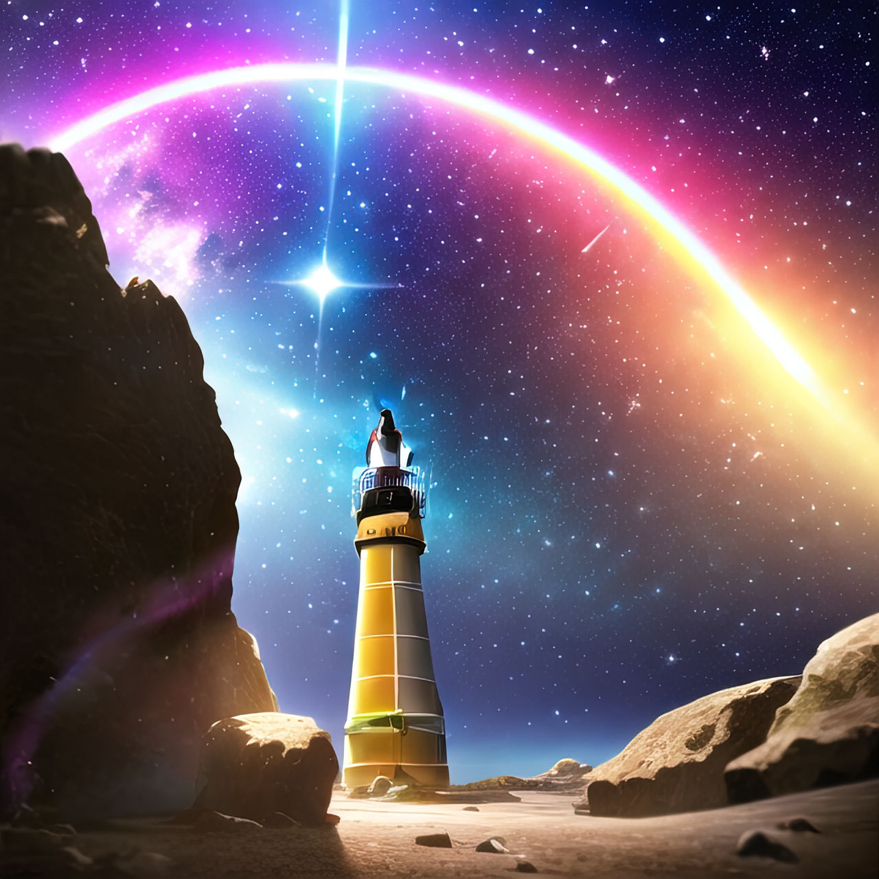 Scifi Scenes: The Cosmic Lighthouse by Ilmarinen-Shadowstar on DeviantArt