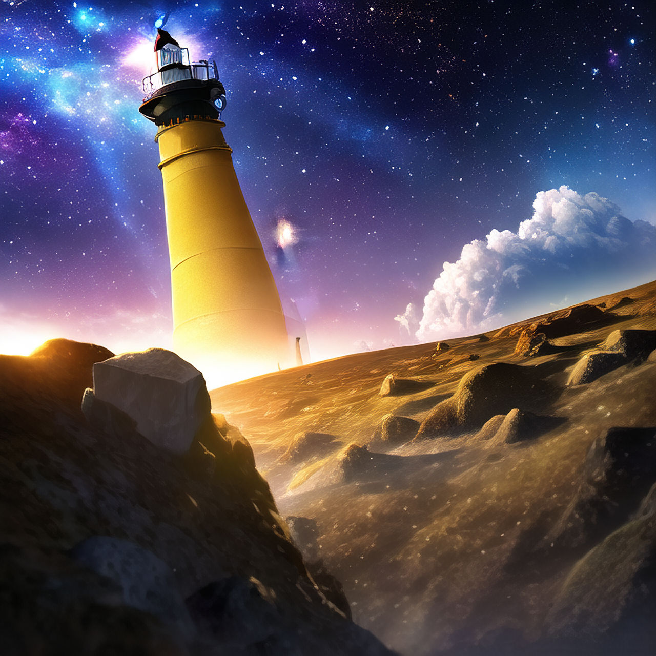 Scifi Scenes: The Cosmic Lighthouse by Ilmarinen-Shadowstar on DeviantArt