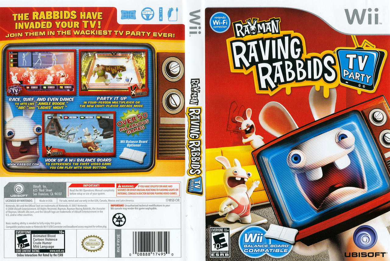 Rayman Raving Rabbids Tv Party Orignal Wii Cover By Relyoh1234 On rayman-raving-rabbids-tv-party-orignal-wii-cover-by-relyoh1234-on