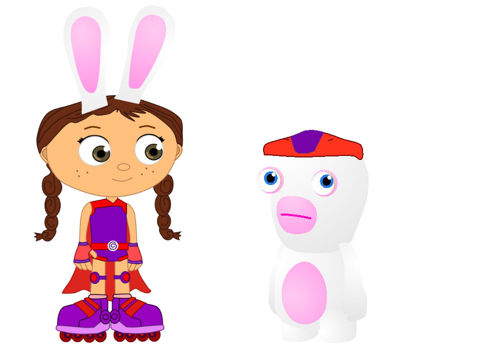 If Wonder Red and Raving Rabbid Switched headwears by relyoh1234 on ...