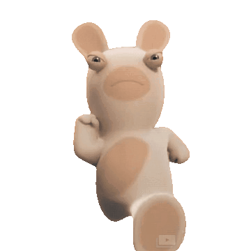 Raving Rabbid Running Sticker by relyoh1234 on DeviantArt