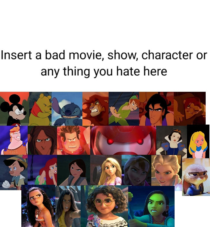 Disney Angry Angry Disney Characters Meme template by relyoh1234 on DeviantArt