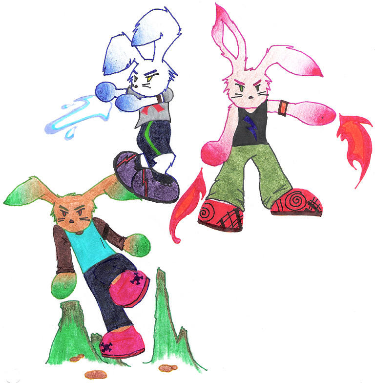 Fighter Rabbits by D3c3as3d on DeviantArt