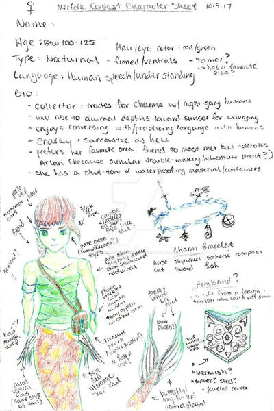 Saeko bio notes + rough sketch