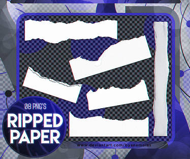 RIPPED/TORN PAPER - PNG PACK #1 byAnemoias