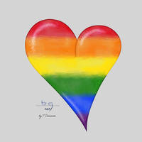 Pride Flag Cartoon Love Heart