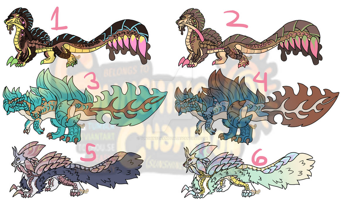 Easter MonHun Adopts - OPEN by SunshineChampion on DeviantArt