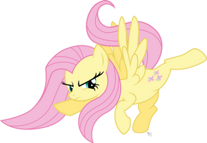 Fluttershy Reverse High Kick