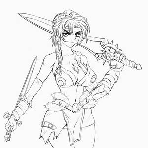 Ashyara Blade Devil Lineart