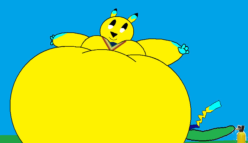 Pikachu Pokemon Inflation .:RD:. CJ-The-Pikachu's helium tank inflation by sonicfan40 on DeviantArt