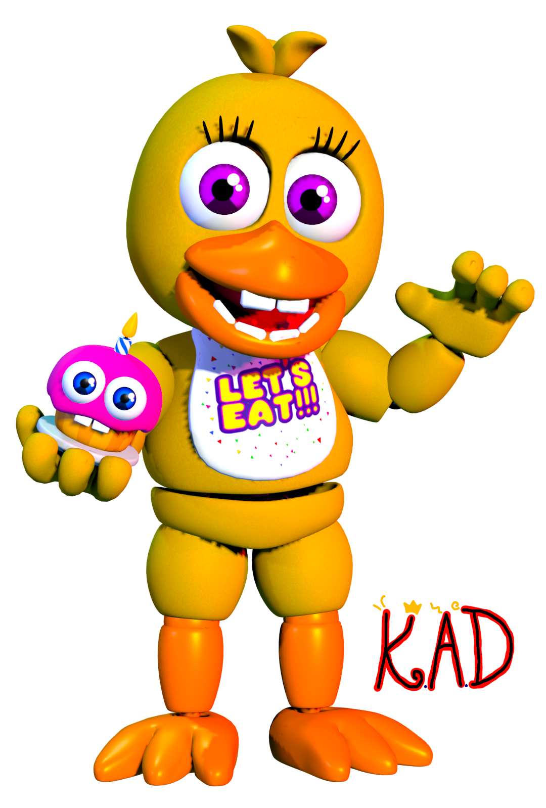 Withered Chica Render #2 by KingAngryDrake on DeviantArt