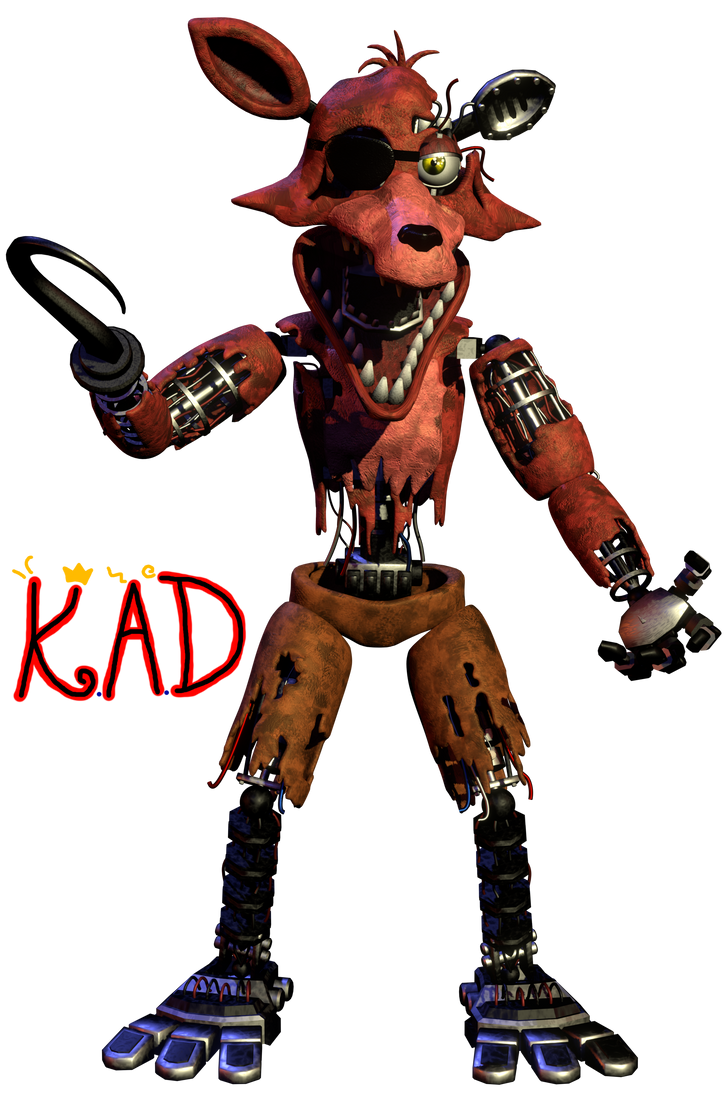 Withered Foxy Render #1 by KingAngryDrake on DeviantArt