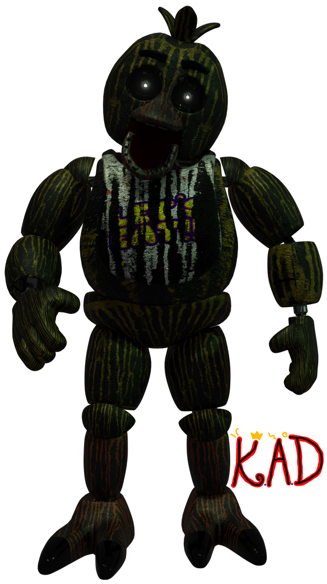 Phantom Chica Render #1 by KingAngryDrake on DeviantArt
