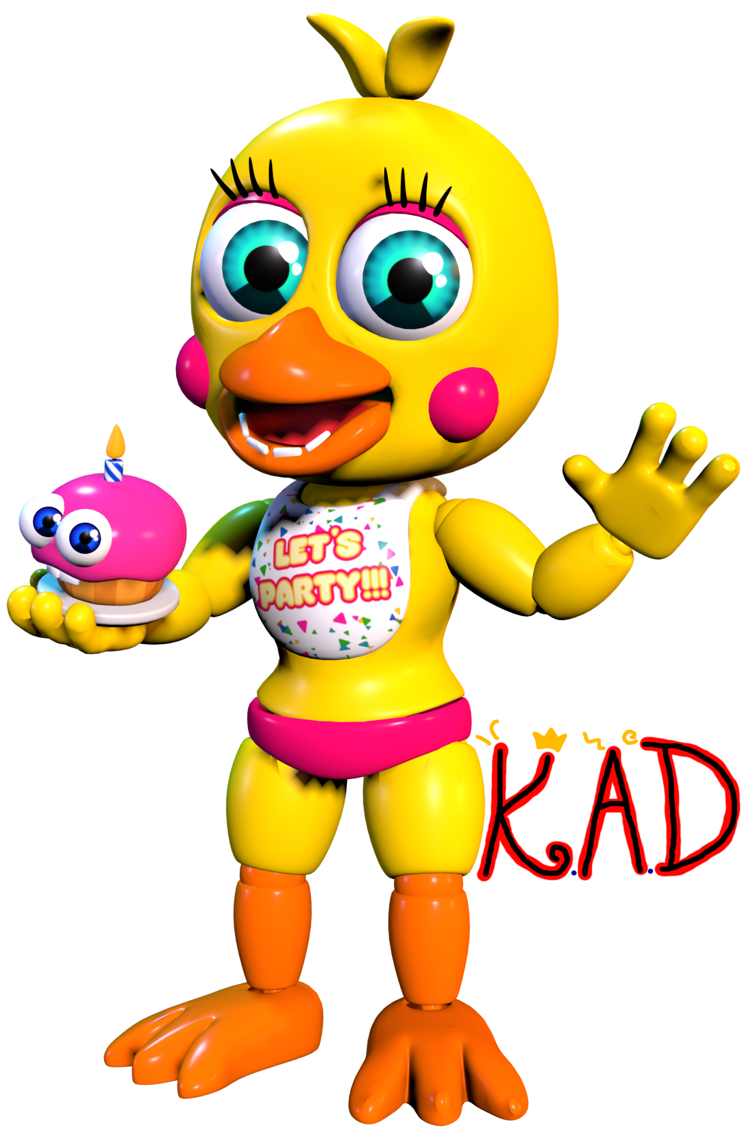 Withered Chica Render #2 by KingAngryDrake on DeviantArt