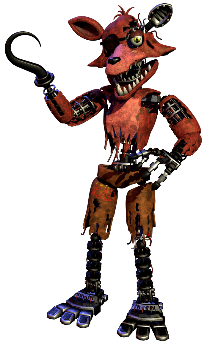 Withered Foxy Render #2 by KingAngryDrake on DeviantArt