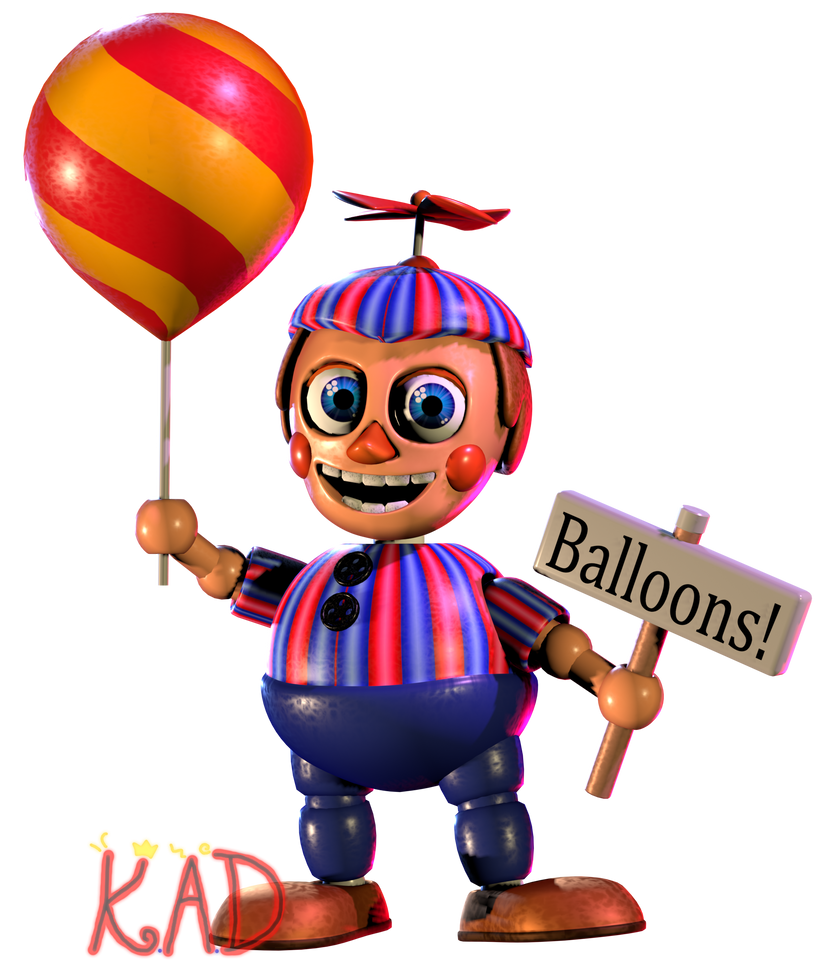 Balloon Boy Render #2 (My Lighting) by KingAngryDrake on DeviantArt