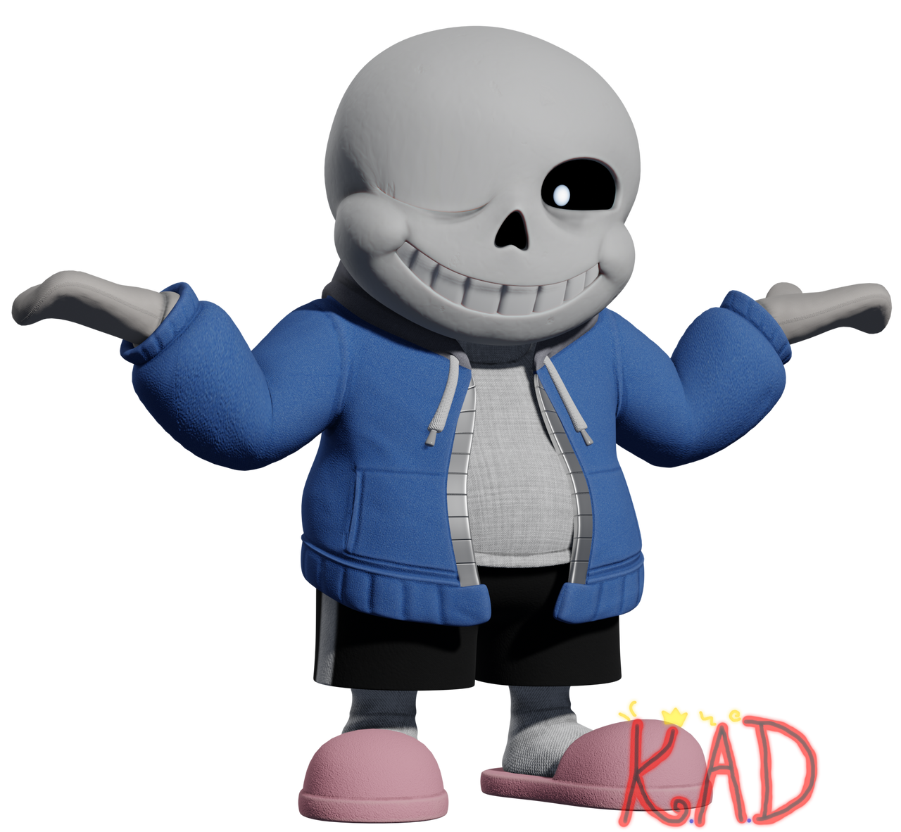 Sans Render by KingAngryDrake on DeviantArt