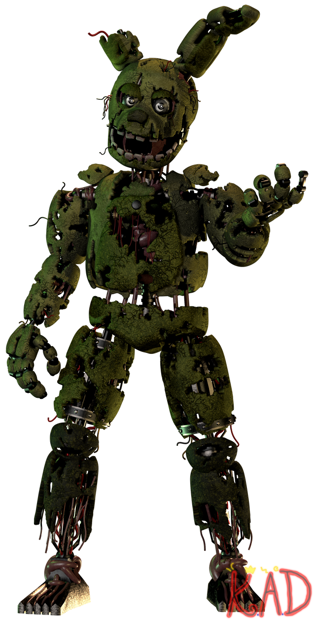 Springtrap Render #3 (My lighting) by KingAngryDrake on DeviantArt