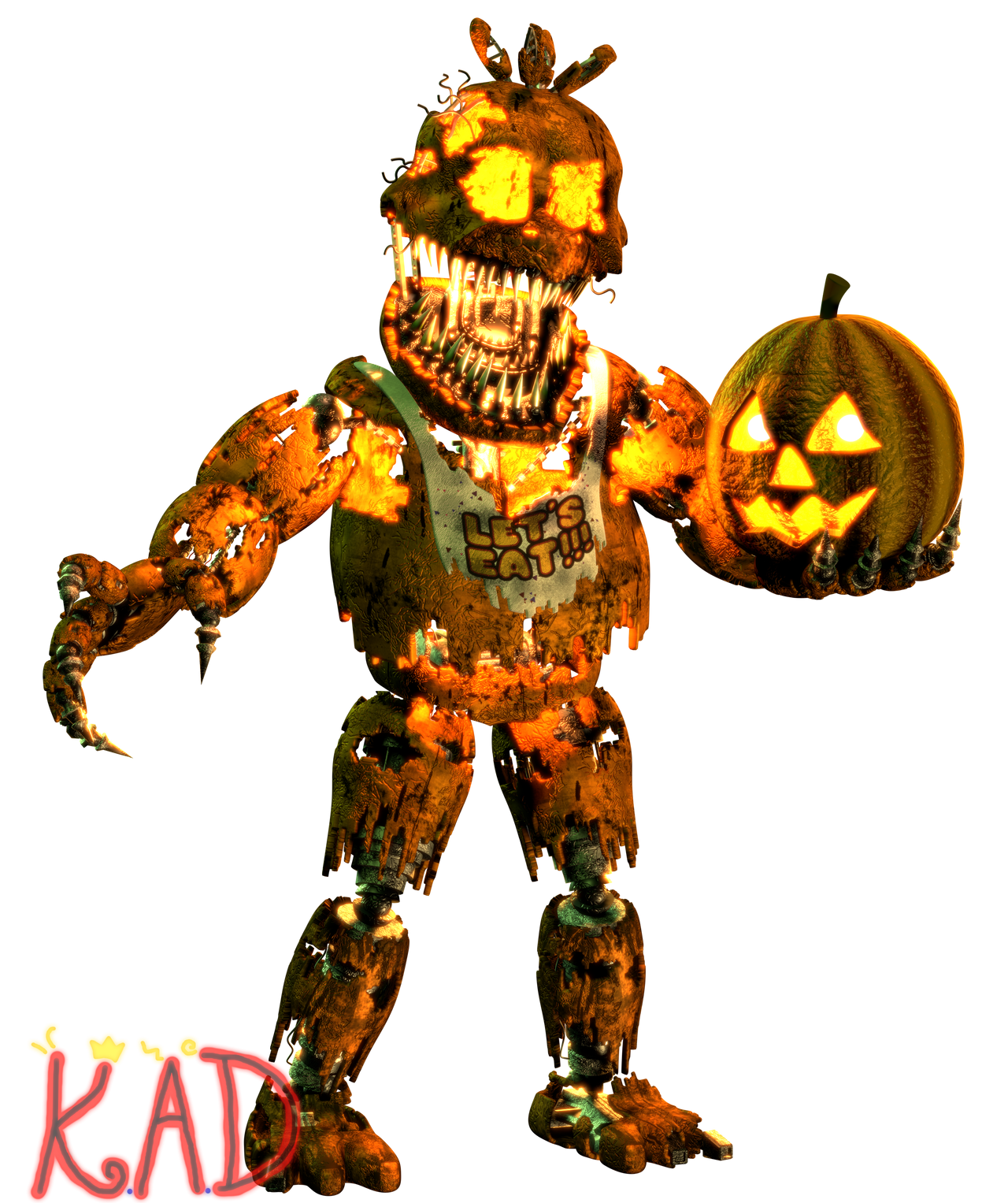 Withered Chica Render #2 by KingAngryDrake on DeviantArt