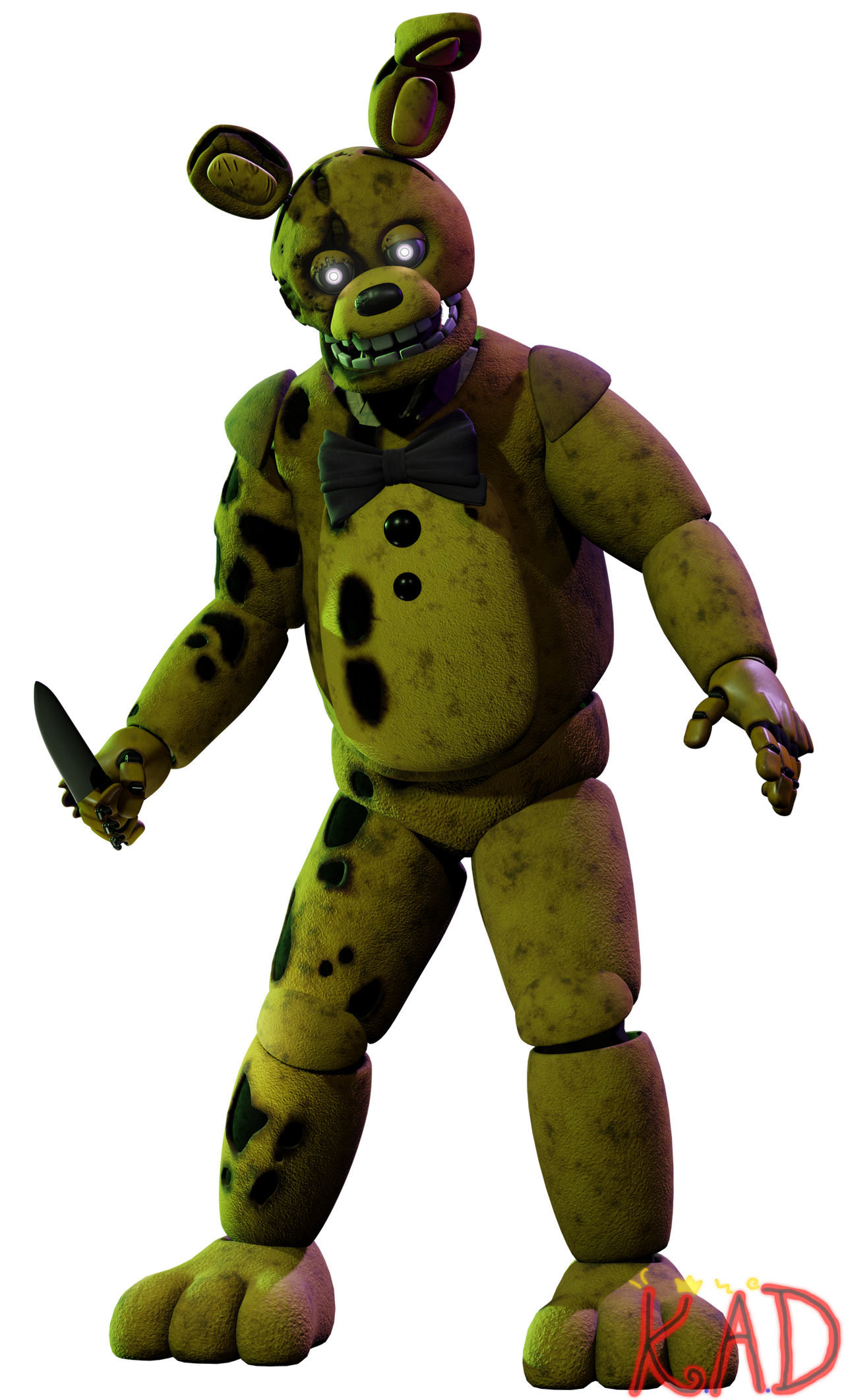 Movie Spring Bonnie Render by KingAngryDrake on DeviantArt