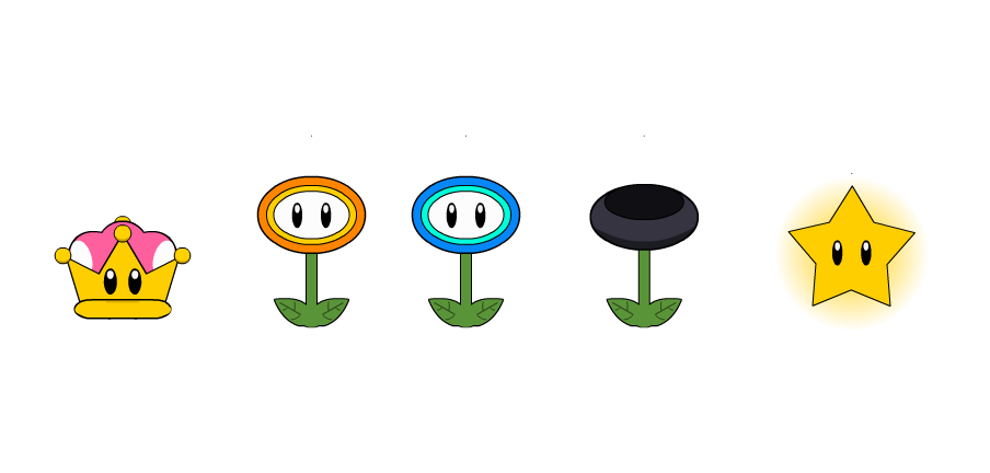 Mario Powerups 1 by TheJesterArt on DeviantArt
