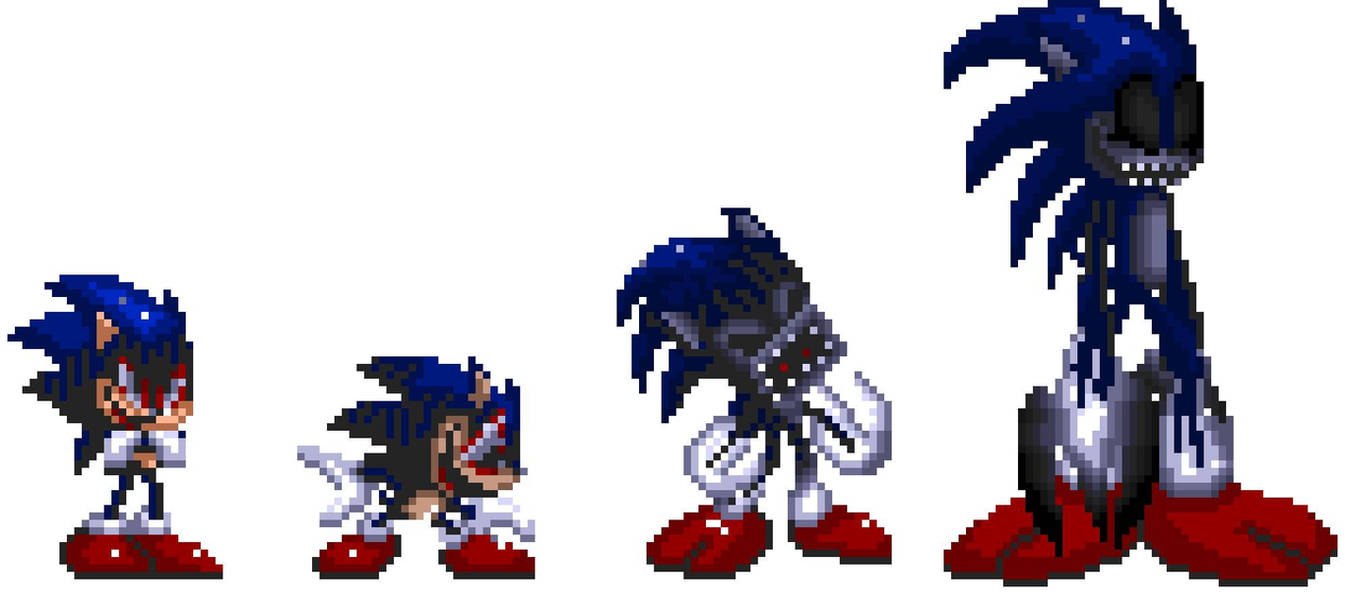 Faker.EXE transform remade in the artstyle of S3 by SkullTheHedgehogBoi ...